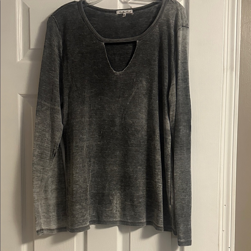 Another Love Charcoal Long Sleeve Thermal Top